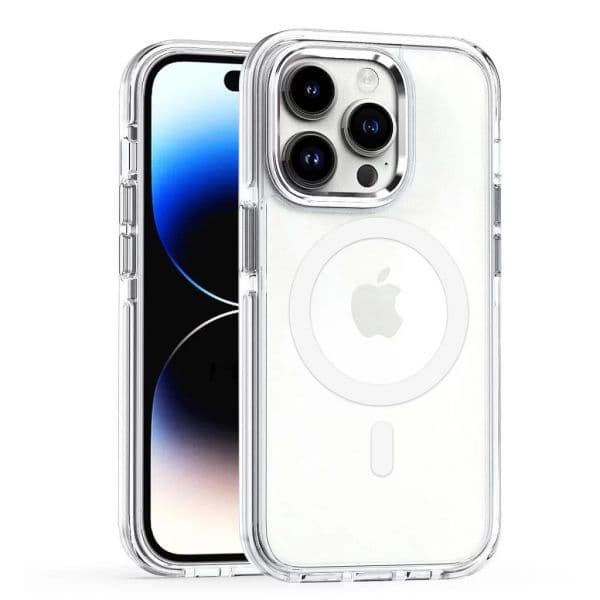 Capa Silicone Premium Magnética Transparente iPhone 15 Pro - 33375694