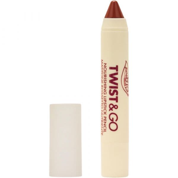 puroBIO Cosmetics Twist and Go Batom Nutritivo em Lápis 506 Dark Mauve 2,9g
