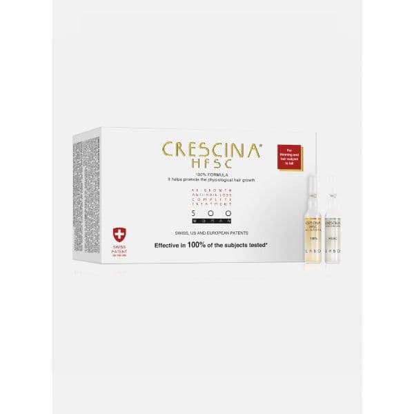 Crescina HFSC Transdermic 100% - 500 Tratamento Completo Woman 10 + 10 Ampolas