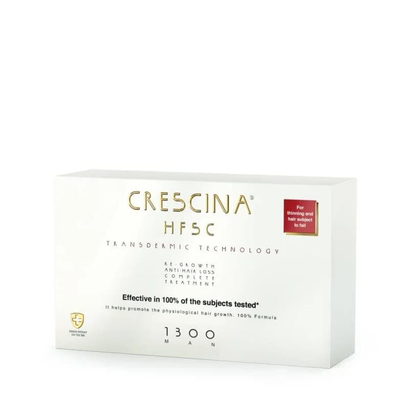 Crescina HFSC Transdermic Tratamento Completo para Homem 1300 10+10 ampolas (2 unidades)