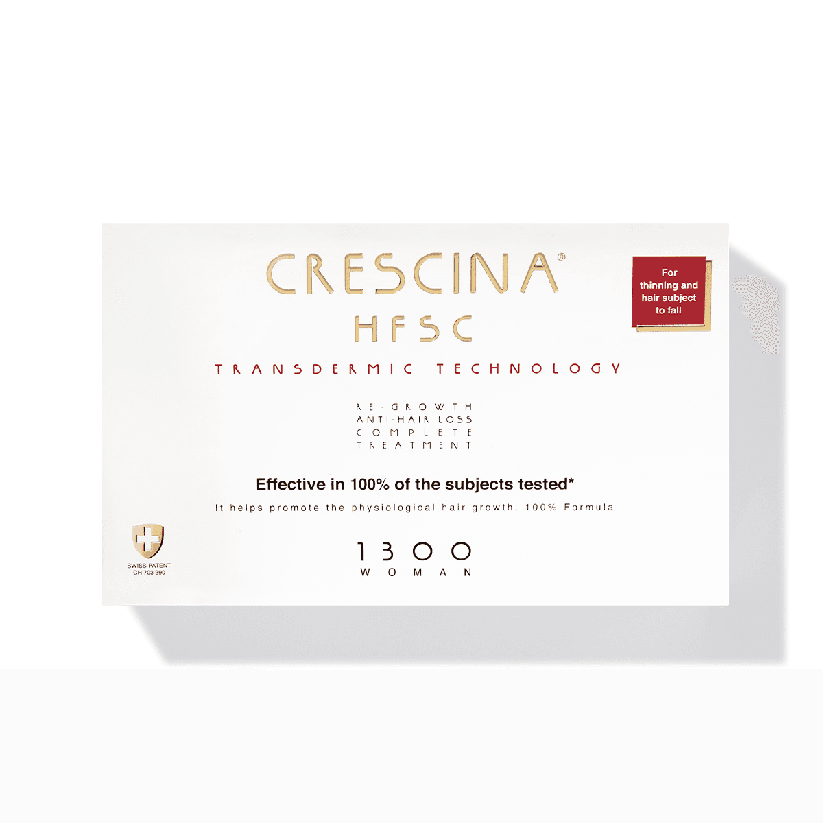 Crescina HFSC Transdermic 100% - 1300 Tratamento Completo Woman 10 + 10 Ampolas
