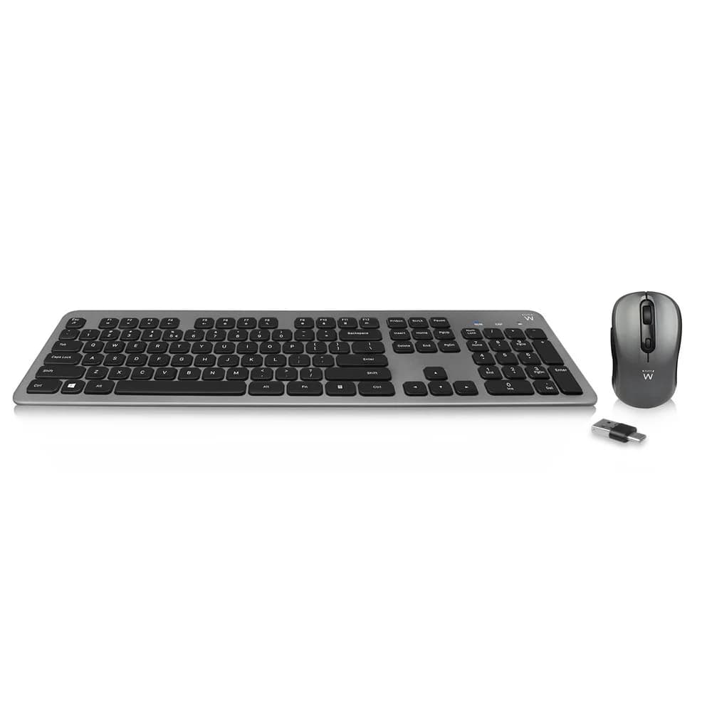 Teclado Ewent e Rato EW3259 Silent Wireless Cinza