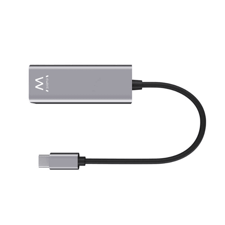 Ewent Cabo Usb Type C / Lan Gigabit, Aluminium, Space Grey - Ew9818