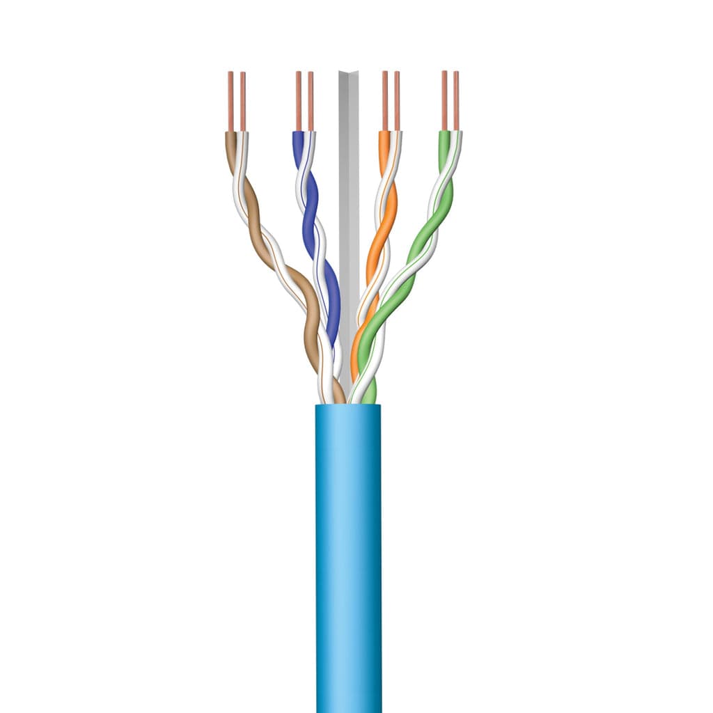 Ewent Cabo de Rede Cat 6A U/utp AWG23/1 Cu 50mt. Cpr Eca Calss Solid, Jacket: Lszh Blue