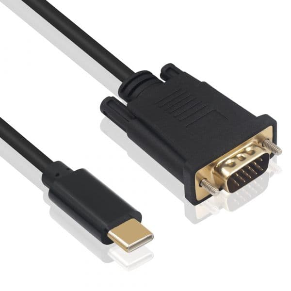 Ewent Cabo EC1052 USB-C para VGA 1.8m Preto