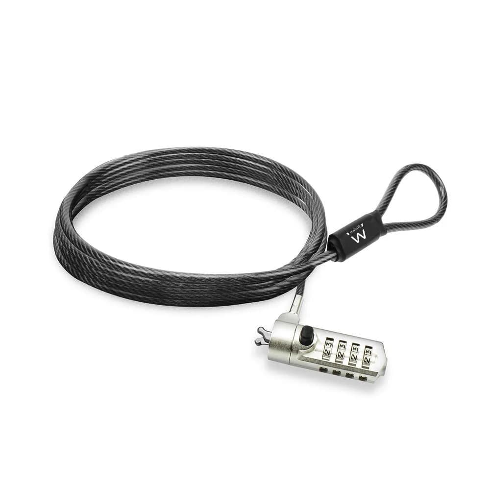 Cadeado Ewent Anti-Roubo c/Código 1.50 M Preto