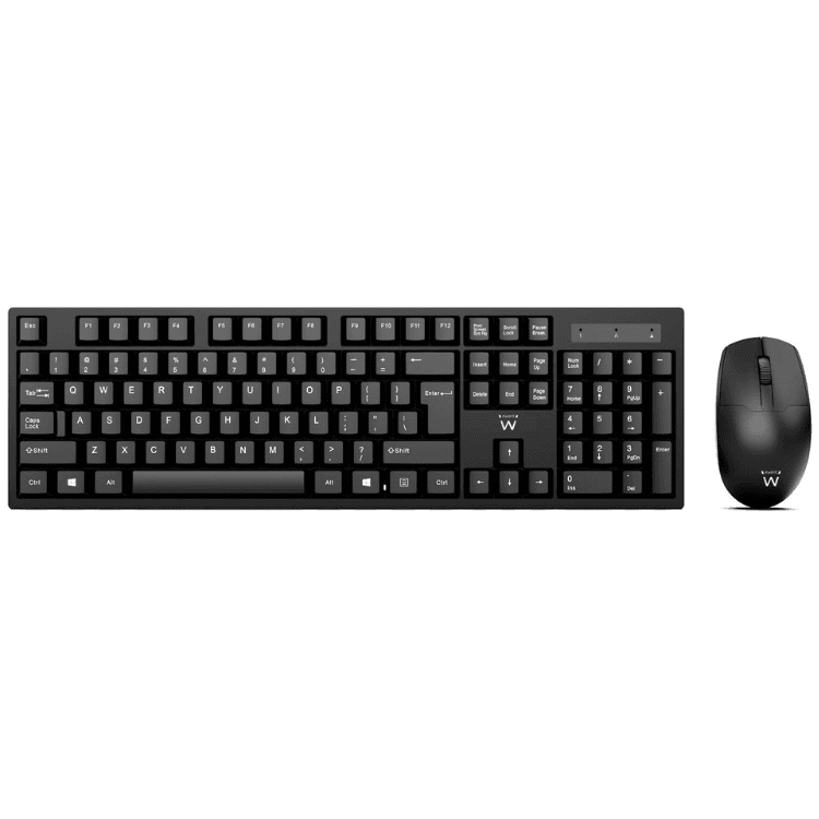 Teclado + Rato Ewent Wireless PT Preto