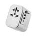 EWENT Adaptador de Viagem Universal Schuko 2x USB 1x USB-C Branco
