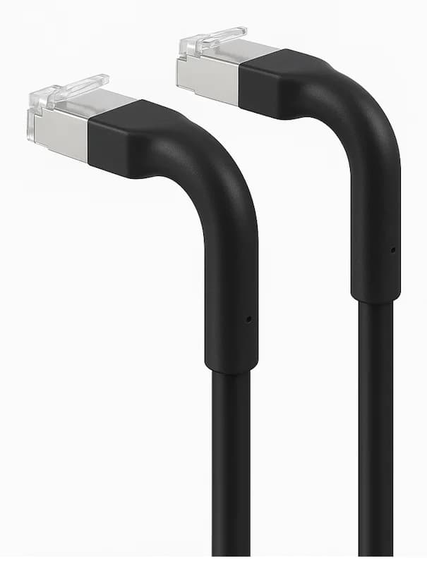Cabo de Rede Ewent IM1316 CAT.6a U/FTP Slim Flexível 100% Cobre 0.5m Branco
