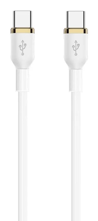 Cabo USB-C Ewent EC1094 Silicone PD240W 480Mbps 2m Branco