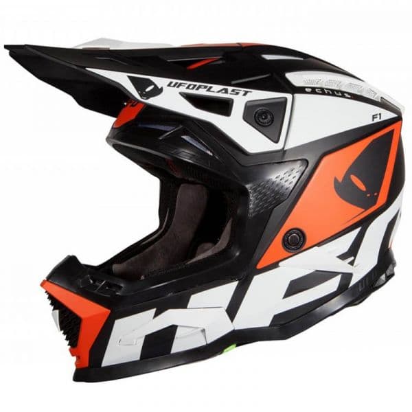 UFO Capacete Echus Matt White / Black / Orange M