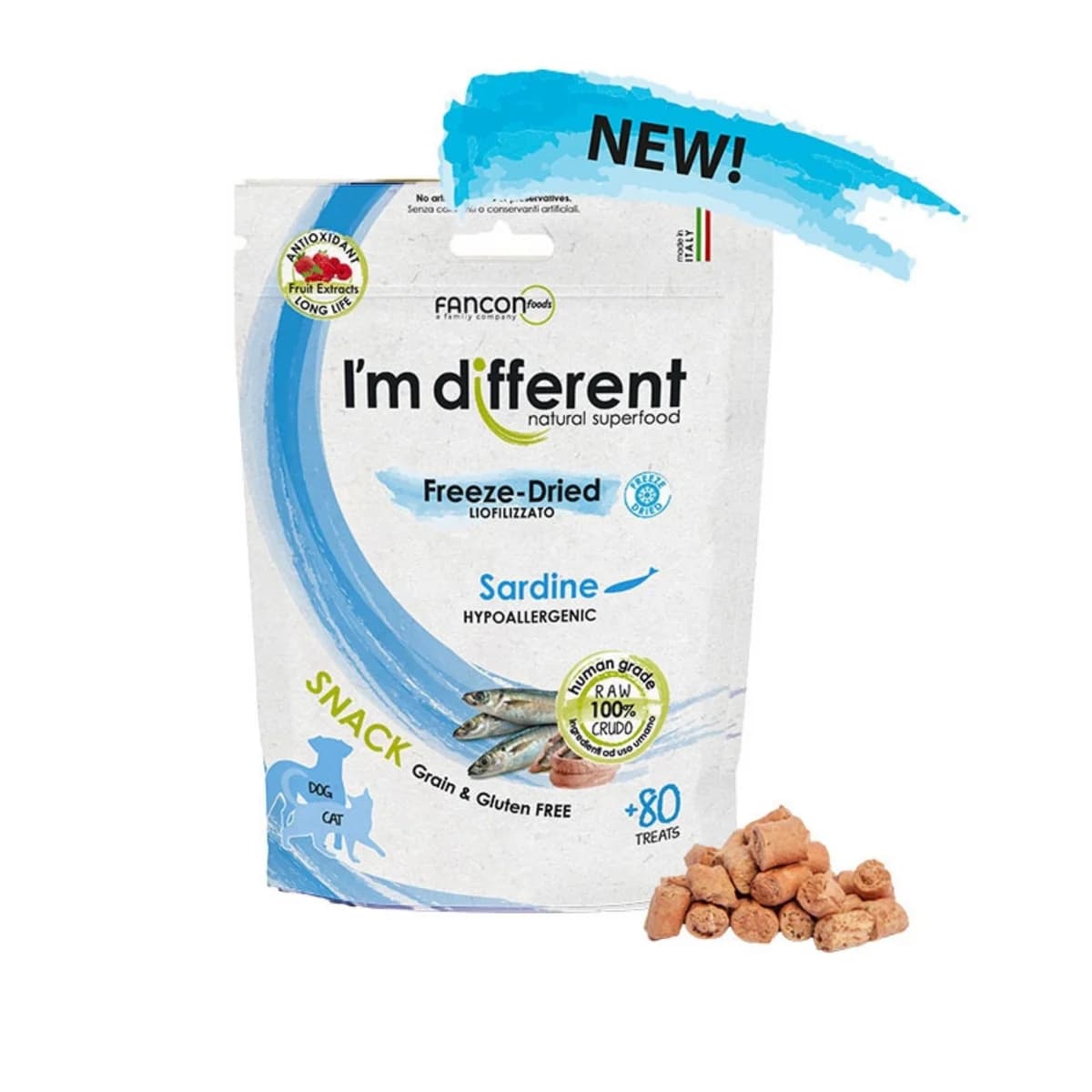 I'm Different Snacks liofilizados Sardinha 40g