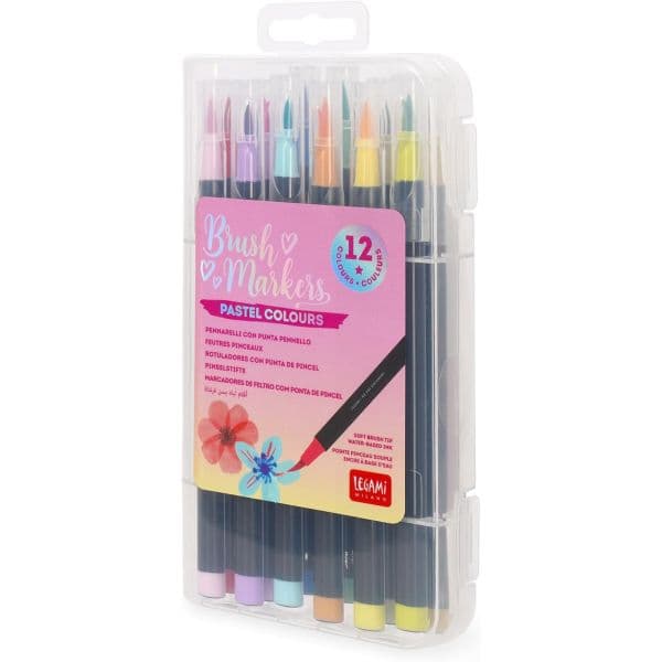Legami Marcadores Brush Pastel Caixa 12 Unidades