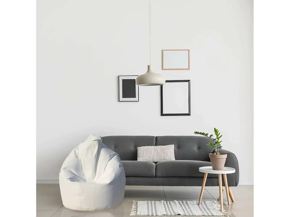 Pufe Alez, Poltrona multiusos, Pufe, Pufe para apoio de pés, Fabricado em Itália, 70x70 h110 cm, Branco