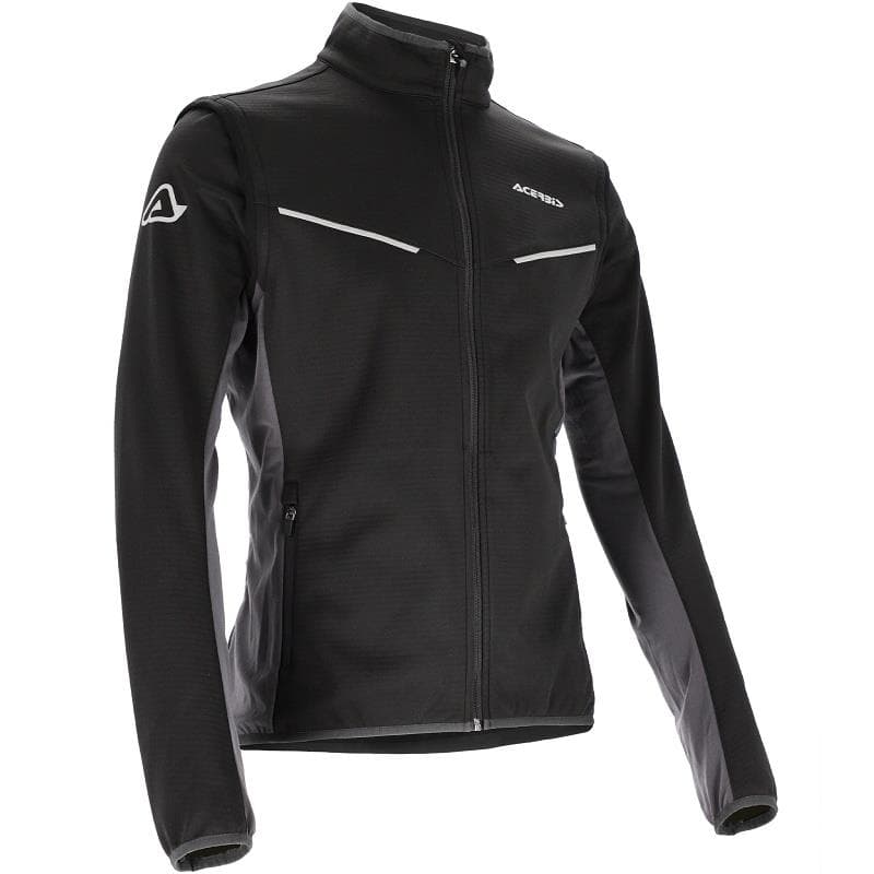 CASACO SOFTSHELL ACERBIS TRACK PRETO/CINZA