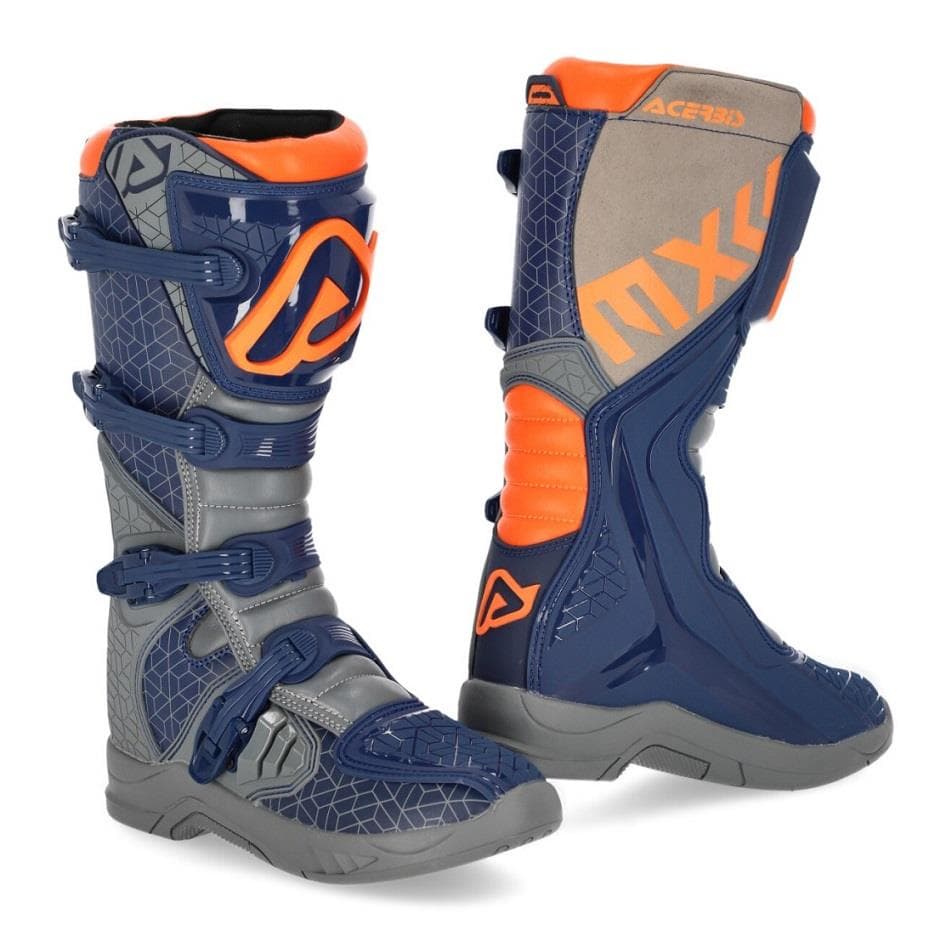 BOTAS ACERBIS X-TEAM AZUL/CINZA