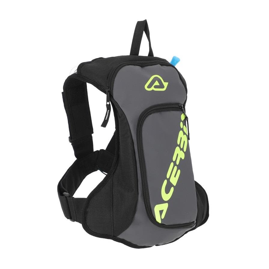 MOCHILA HIDRATAÇAO ACERBIS ACQUA LOGO 5L PRETO/CINZA