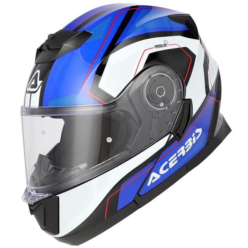 CAPACETE MODULAR ACERBIS SEREL 22.06 AZUL/BRANCO