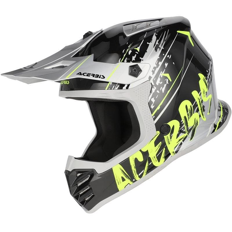 CAPACETE CRIANÇA ACERBIS PROFILE JUNIOR PRETO/CINZA/FLUO