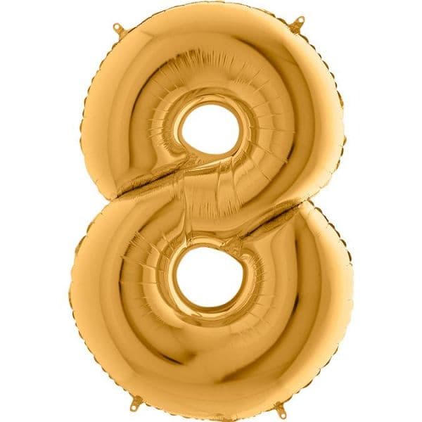 Grabo Balão Foil 40" Nº 8 Dourado Velho - 460000028
