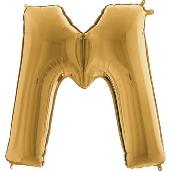 Grabo Balão Foil 40" Letra M Ouro 1 un.