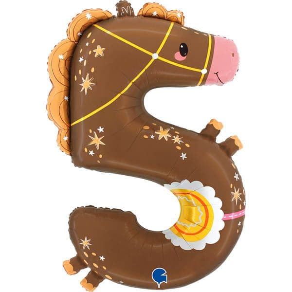 Grabo Balão Foil 35" Nº5 Cavalo 1 un.