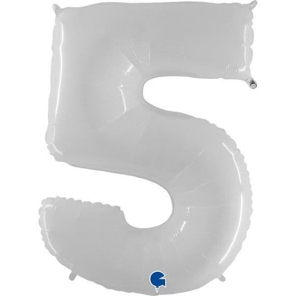 Grabo Balão Foil 40" Nº 5 Branco - 460000935
