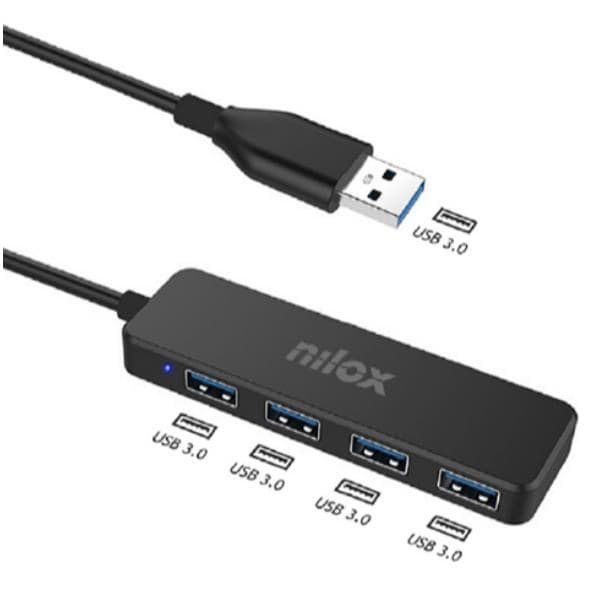 Nilox Hub 4 Portas usb 3.0 - NXHUB402