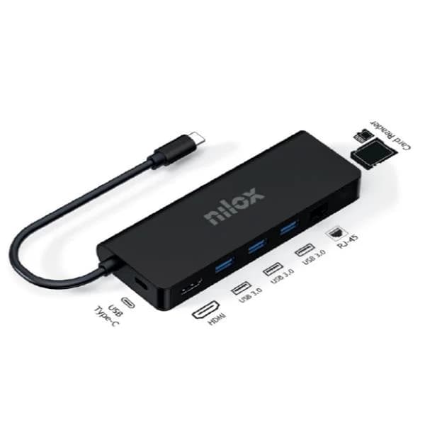 Nilox Docking Station USB-C 8 em 1 Hdmi 4K - NXDSUSBC04