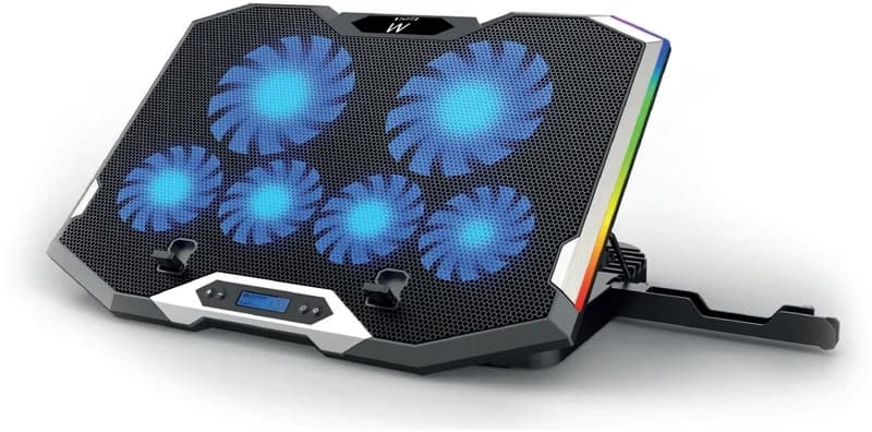 Cooler de Portátil Ewent com 6 Ventoinhas até 15.6" 6 Vel. RGB