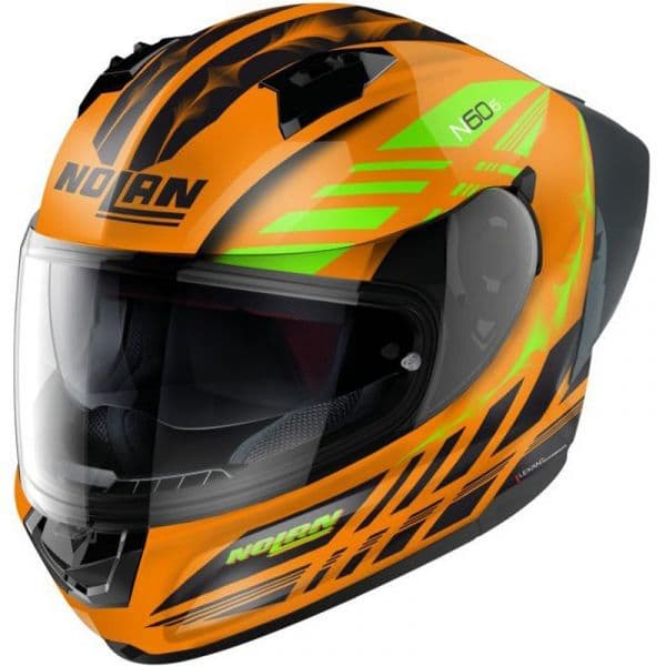 Nolan Capacete N60-6 Sport Hotfoot led Orange / Black / Light Green S