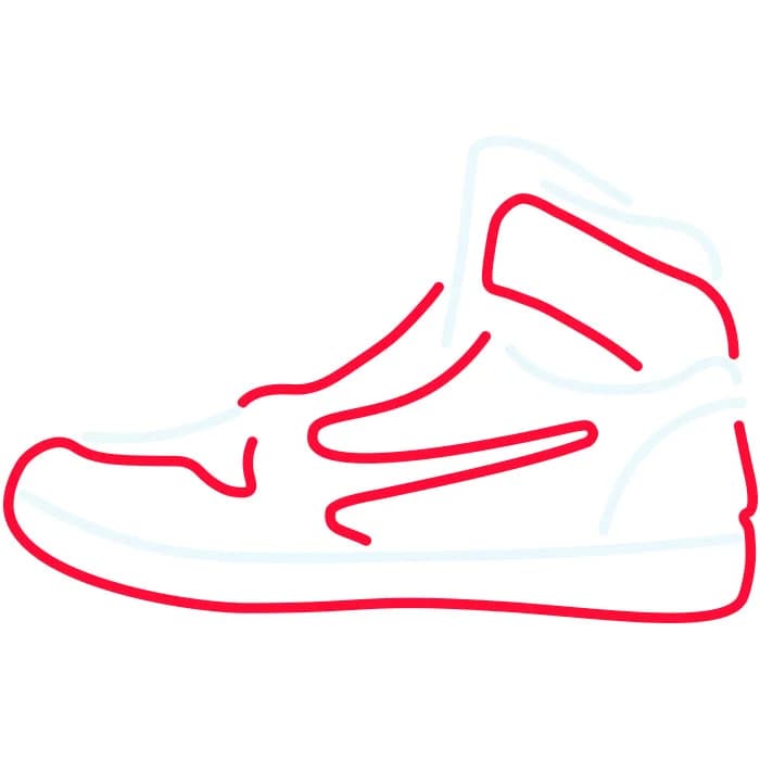 CANDY SHOCK - LED SIGN 40 SMALL SHOE (RED/COLD WHITE)