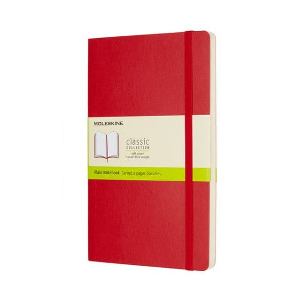 Moleskine Caderno Liso Soft Grande Vermelho