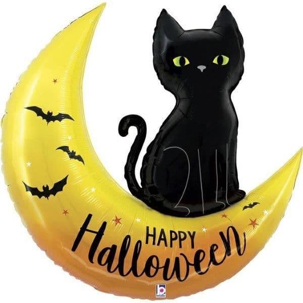 Grabo Balão Foil 41" Happy Halloween Gato e Lua - 460025139
