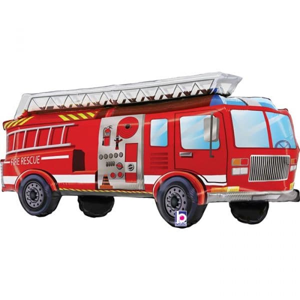 Grabo Balão Foil 34" Camião de Bombeiros Vermelho 1 un.