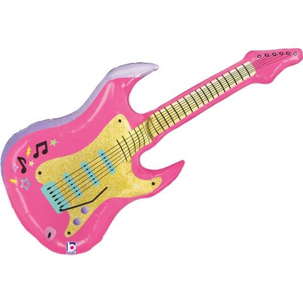 Grabo Balão Foil 39" Guitarra Rosa 1 un.