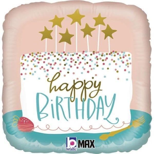 Grabo Balão Foil 18" Bolo de Aniversário Confetti - 460026118