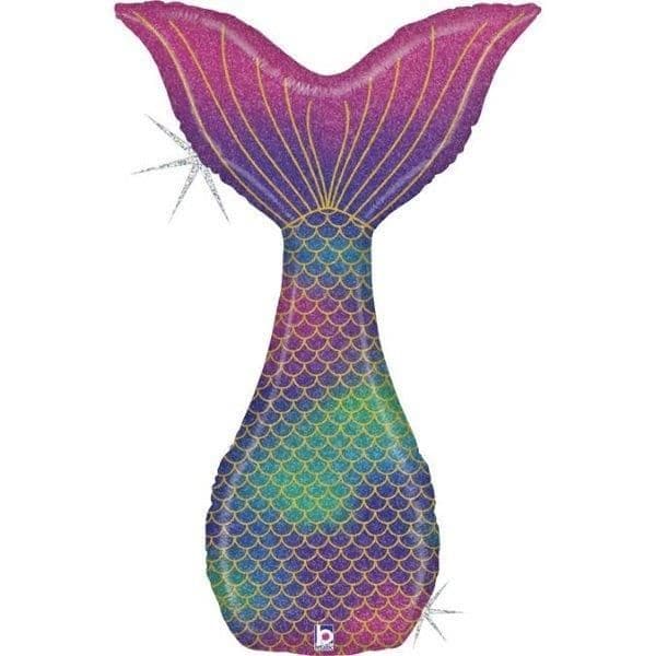 Grabo Balão Foil Cauda de Sereia Glitter Holográfico 117cm