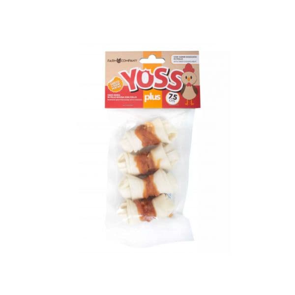 Farm Company Yoss Plus Osso Nodo 4 Unidades 7,5cm Frango