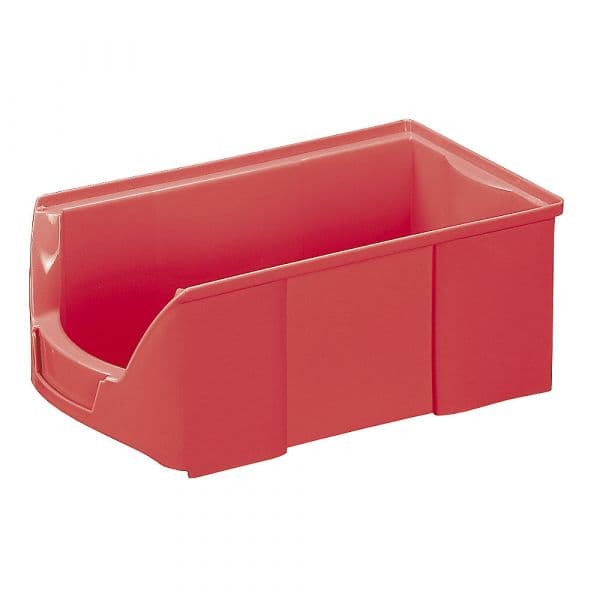 Kaiser+Kraft Caixa de Armazenagem à Vista Futura em Polietileno, Capacidade 22,5 L, Embalagem com 6 Unidades, Vermelho Vermelho