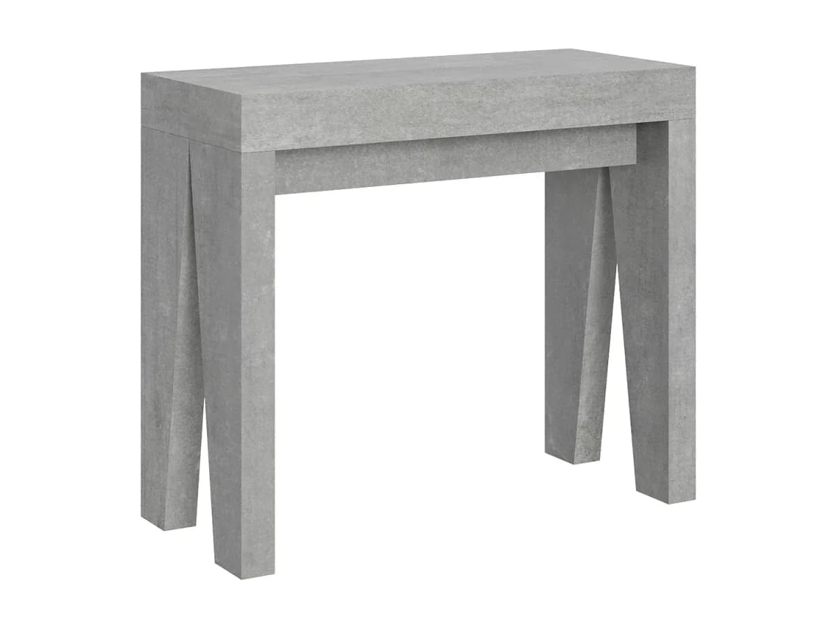Mesa consola extensível 90x40/300 cm Naxy Cimento