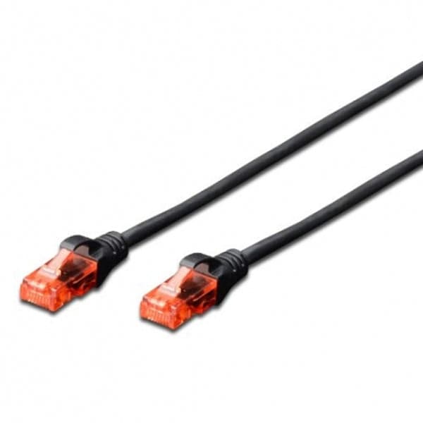 Ewent Chicote Patch Cable Cat 6 Utp Black - 0.5MT