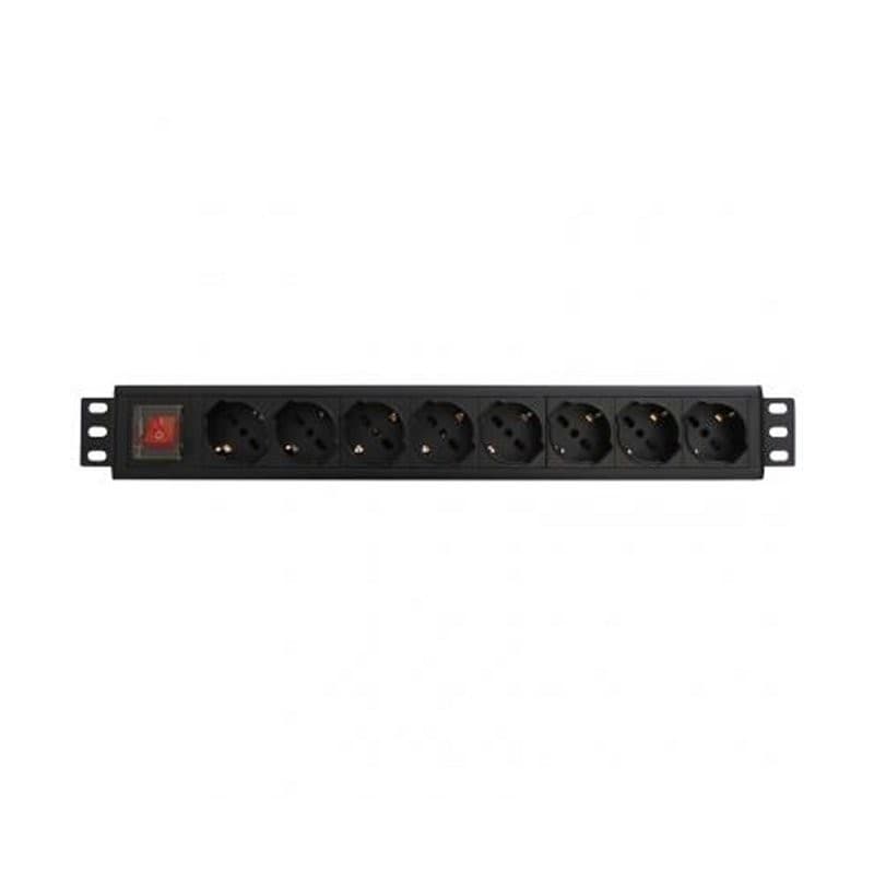 Bloco de terminais WP 19" 8 tomadas Schuko