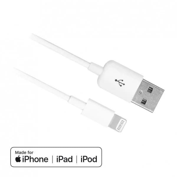 Cabo USB 2.0 Ewent Tipo A Macho > Lightning 1 M Branco