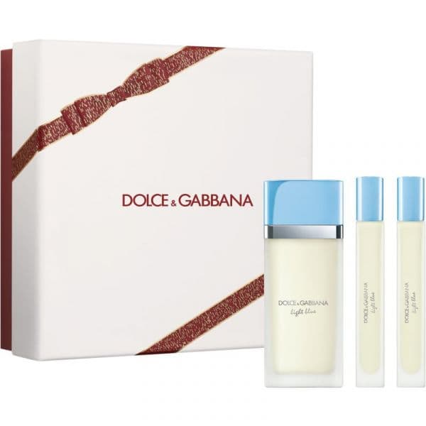 Dolce & Gabbana Light Blue Eau de Toilette 50ml + Eau de Toilette Travel Spray 10ml + Light Blue Eau de Toilette Travel Spray 10ml Coffret