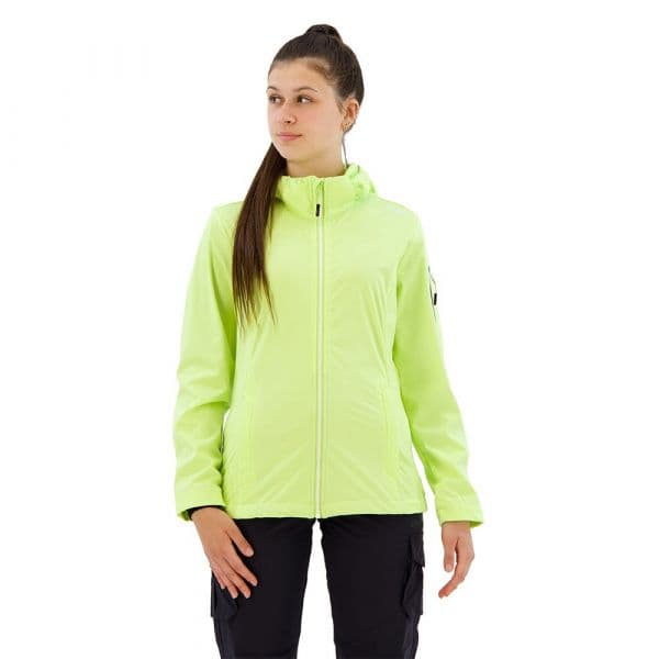 Cmp Zip Hood 39a5016 Softshell Jacket Verde XS Mulher