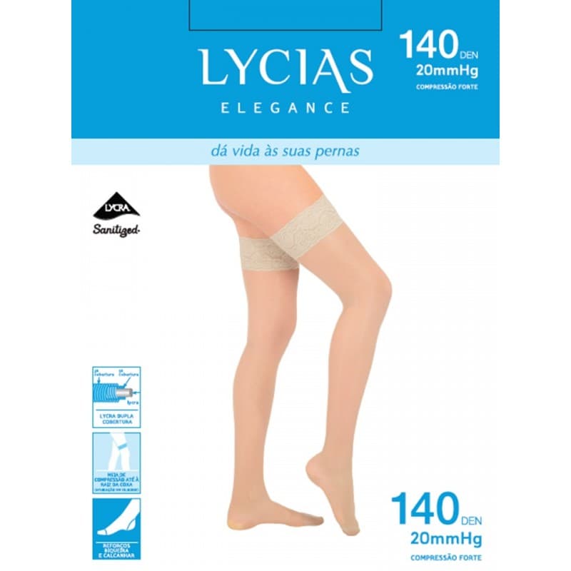 Lycias Elegance Meias de Compressão AD 140Den T3 Nude