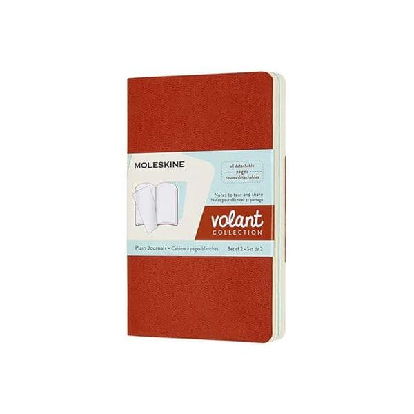 Moleskine Caderno Liso Volant Bolso Coral Laranja e Aqua - 2 un. - 8058647620510