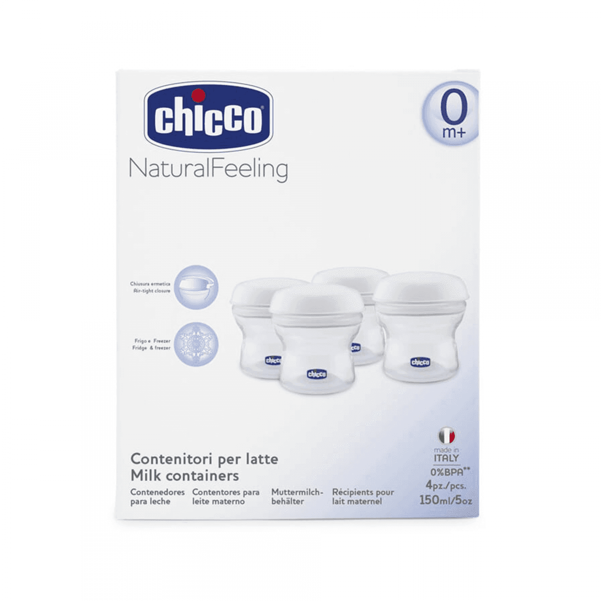 Chicco Recipientes para leite materno Step Up x4