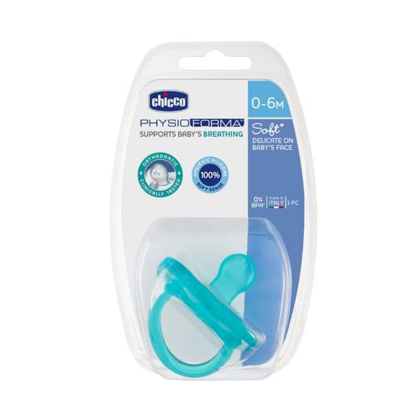 Chicco Chupeta Physio Soft Silicone 0-6M Blue